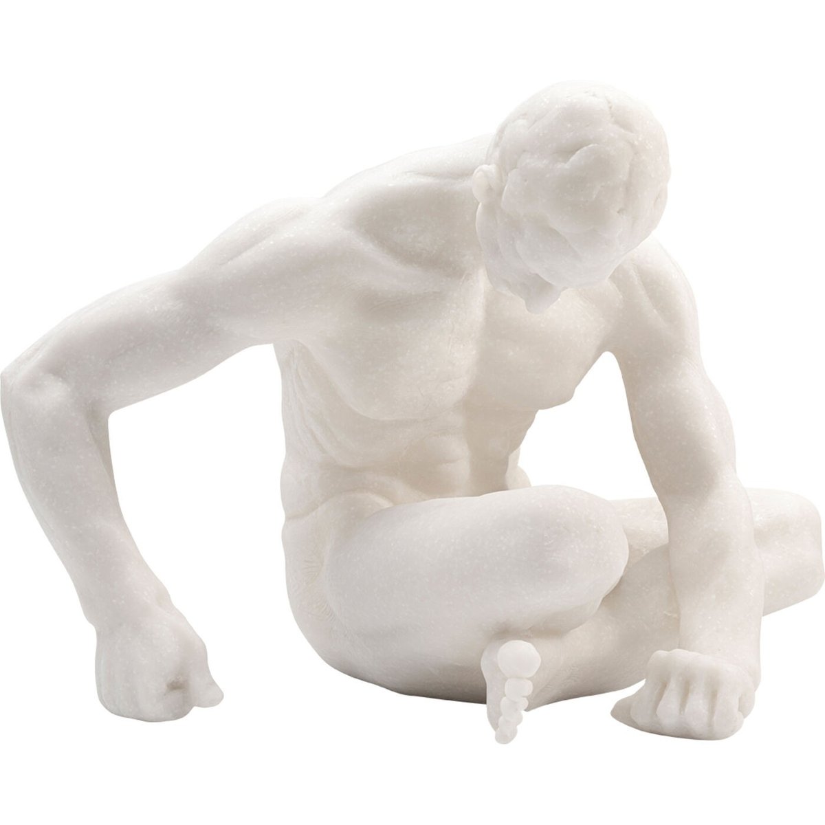 Déco homme assis en tailleur blanc, KARE DESIGN