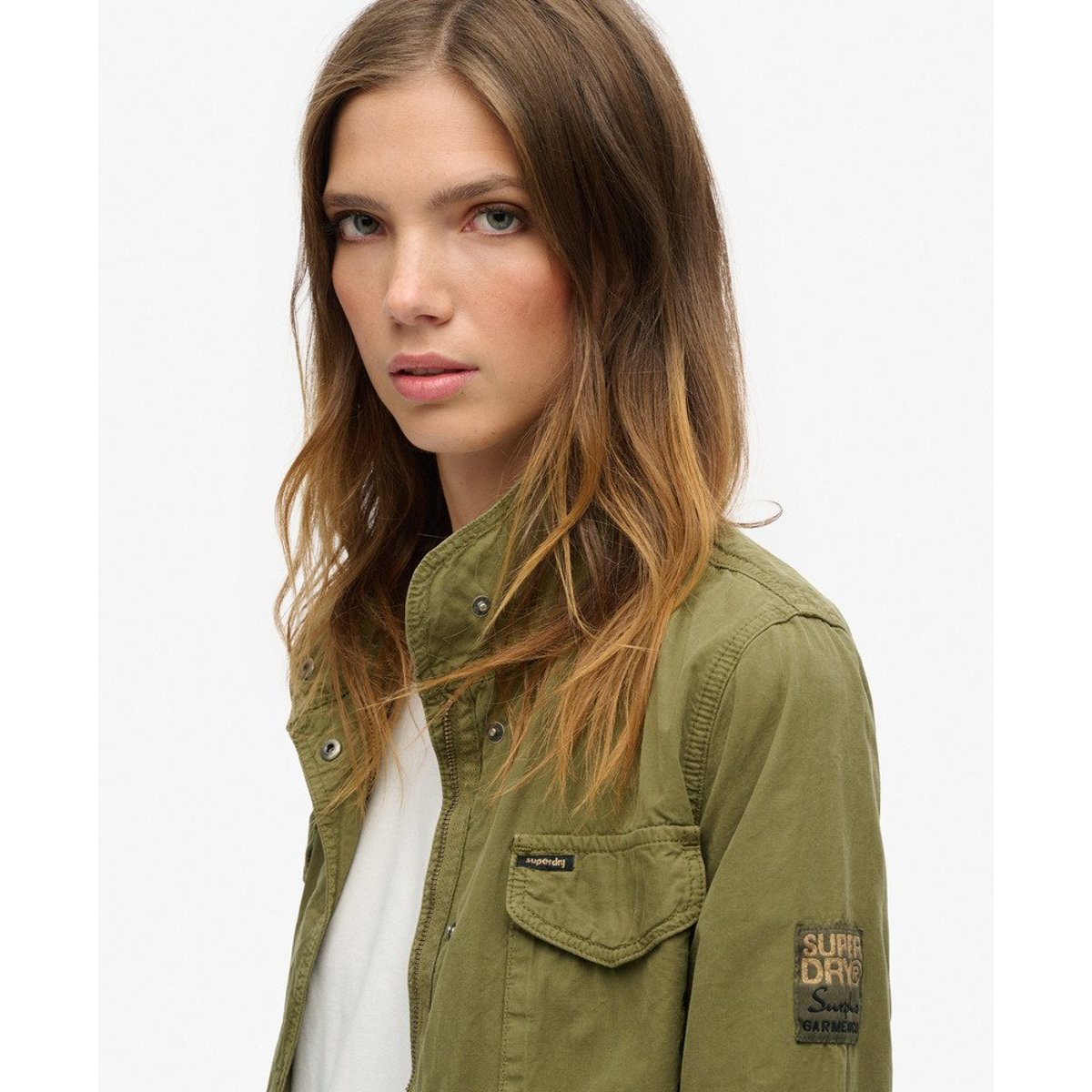 Veste militaire fantaisie M65 kaki foncé, SUPERDRY
