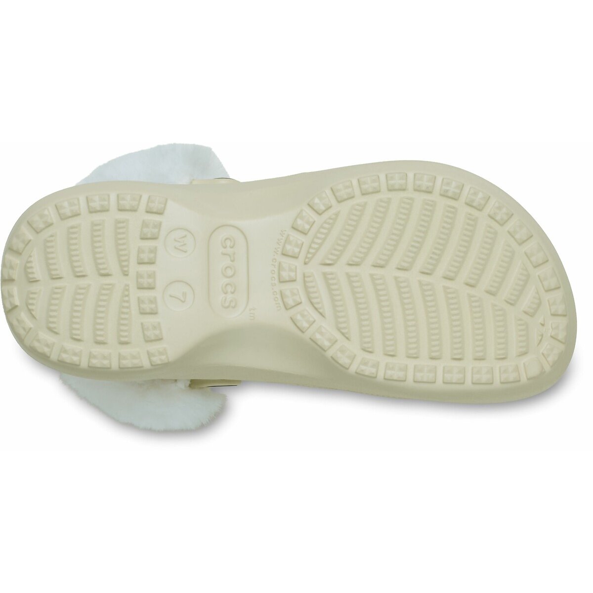 Classic Platform Clogs with Faux Fur Lining beige, CROCS