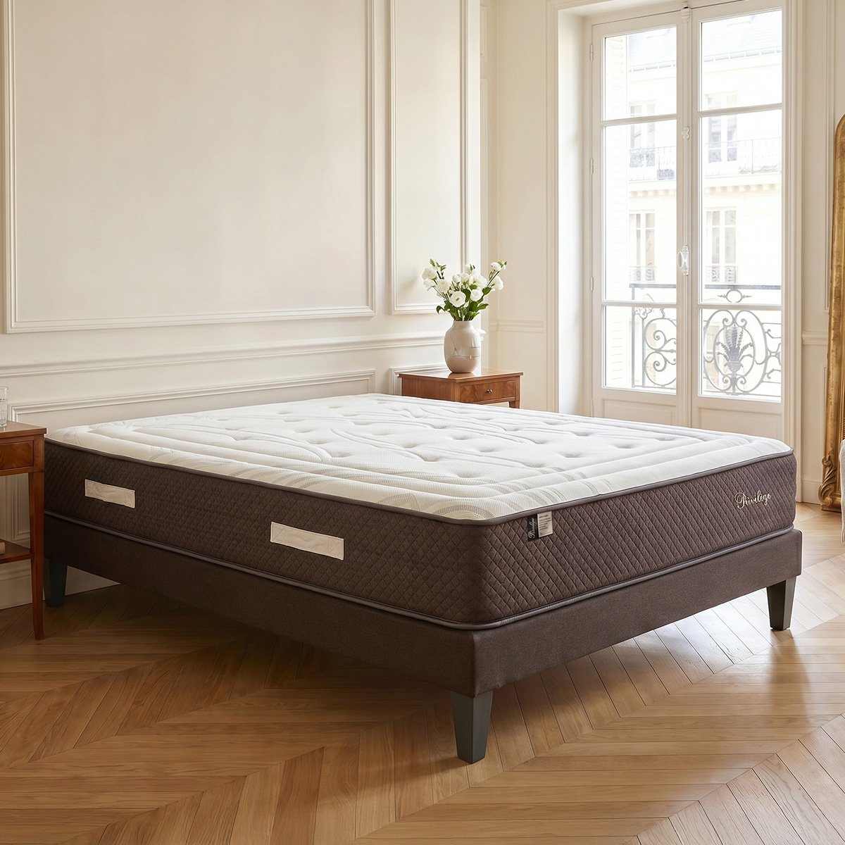 Matelas Hybride 30 cm PRIVILÈGE blanc, BELLECOUR