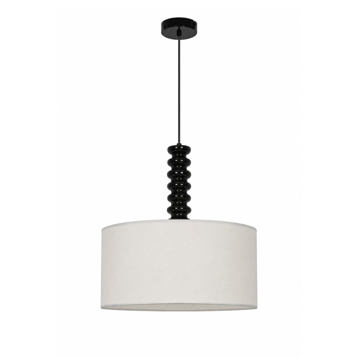 Suspension en tissu et métal 40 cm - RAVEL blanc, MAISON PAVANE