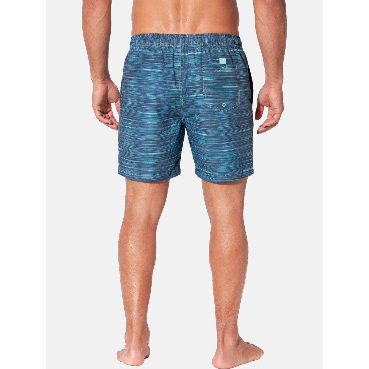 Short de bain OVIND bleu foncé à dessin, JAN VANDERSTORM