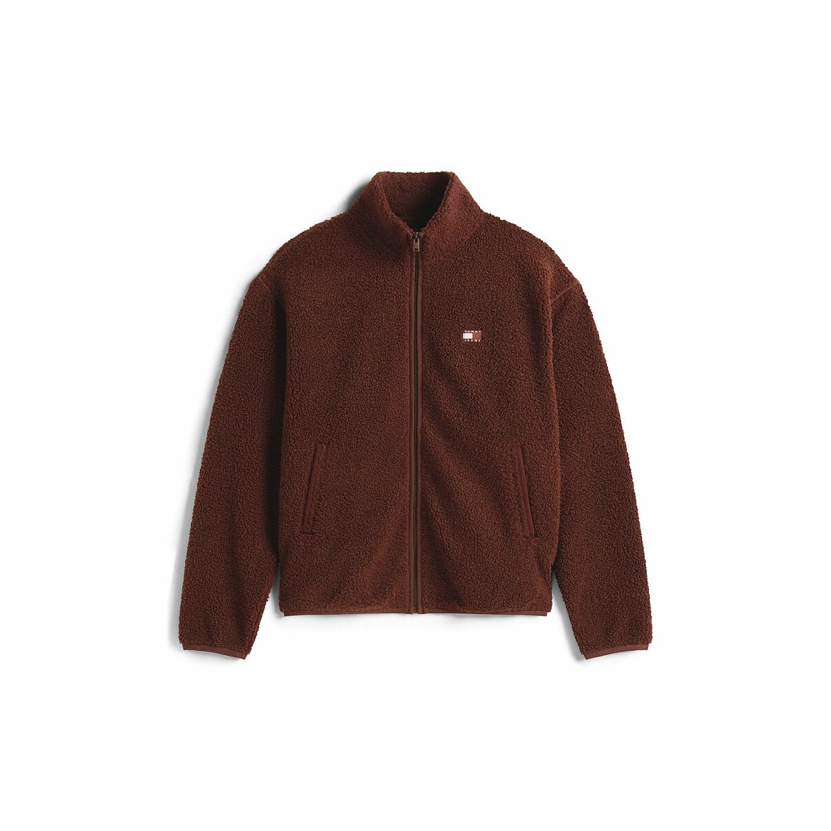 Polaire sherpa zippée marron, TOMMY JEANS