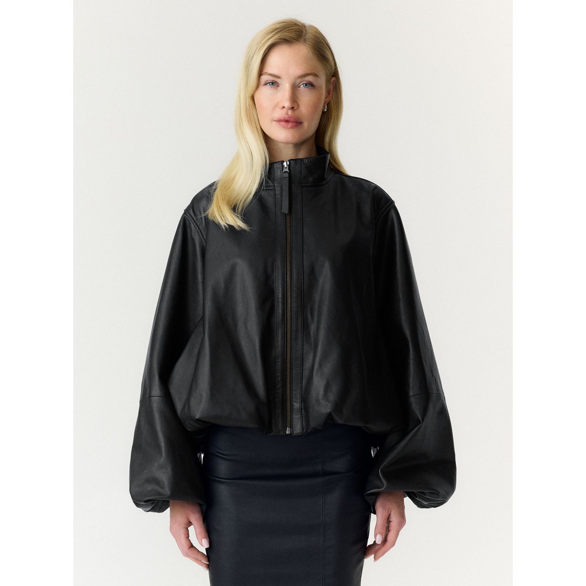 Veste En Cuir black, YAS