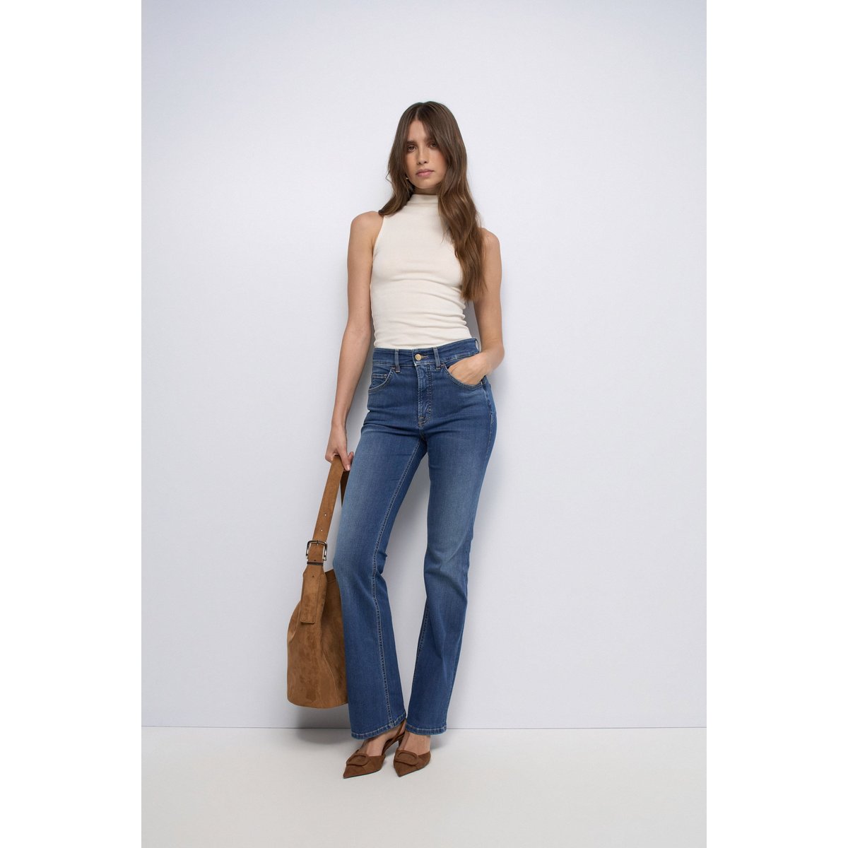 JEAN FAITH PUSH IN BOOTCUT bleu denim, SALSA JEANS