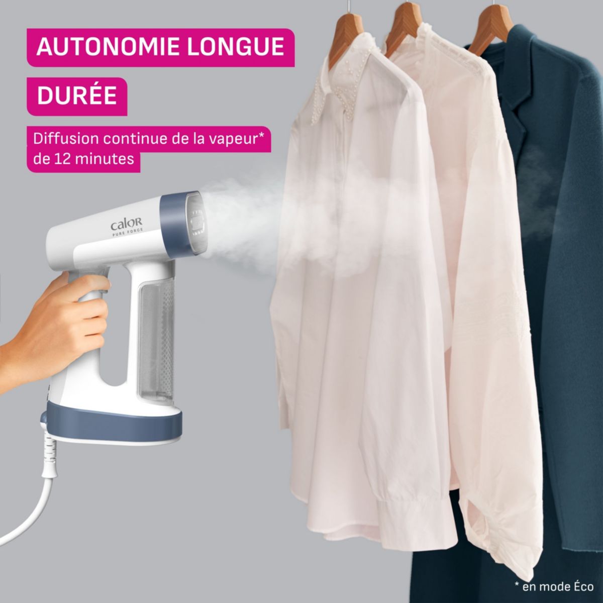 Défroisseur vapeur DT8722C0 Pure Force 2 en 1 couleur unique, CALOR