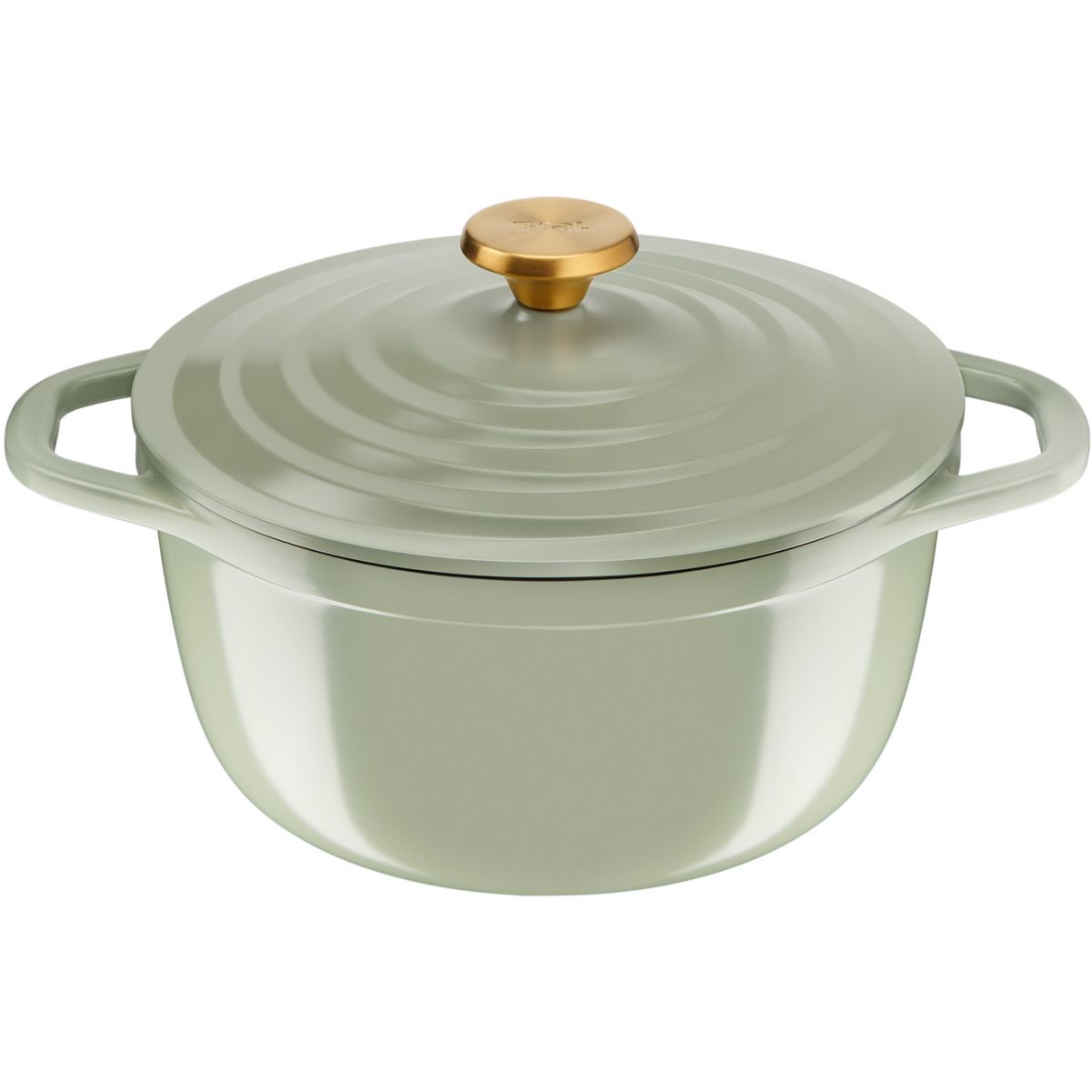 Cocotte AIR SOFT LIGHT 24 cm Vert Lichen couleur unique, TEFAL