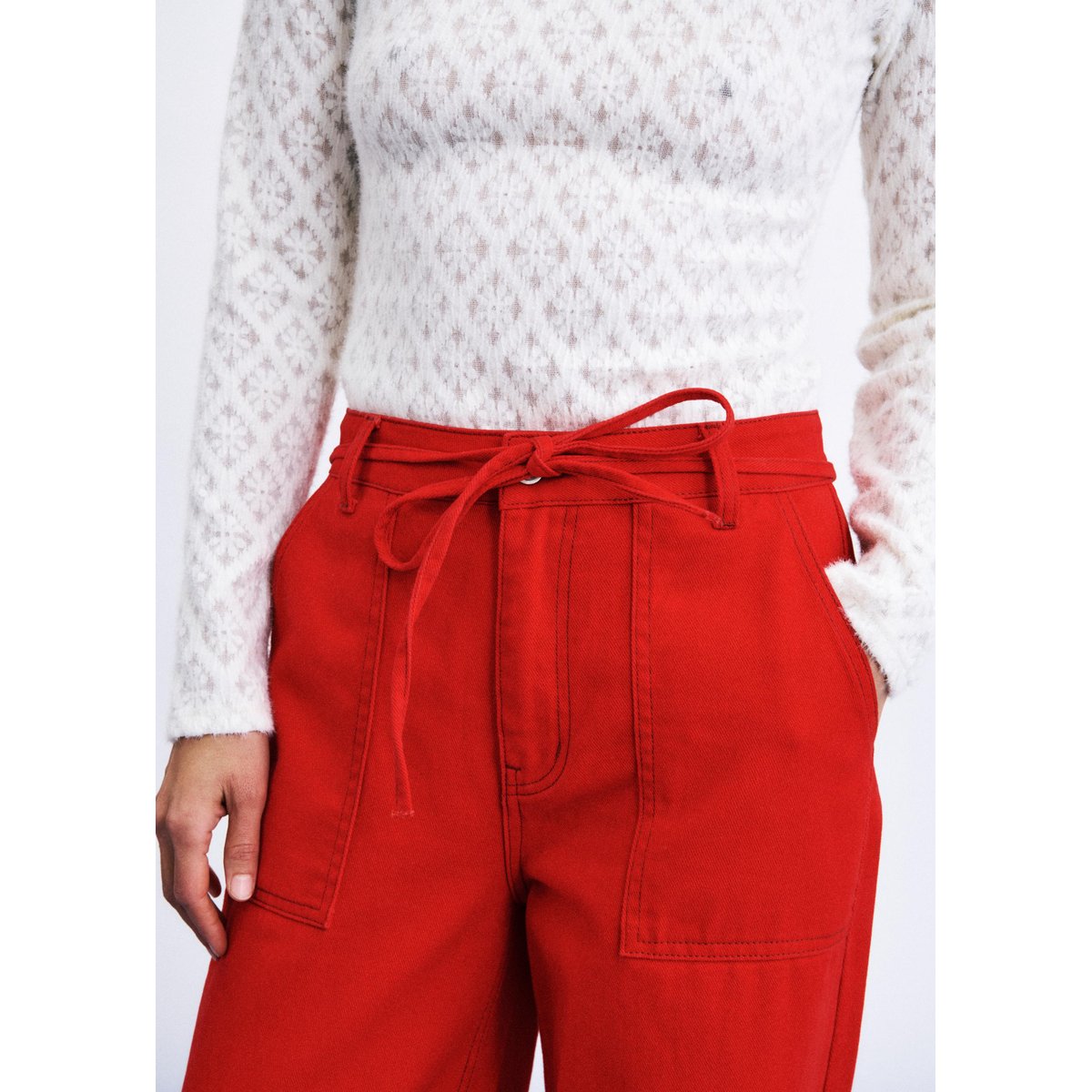 Jean Furano en coton FURANO rouge, FRNCH