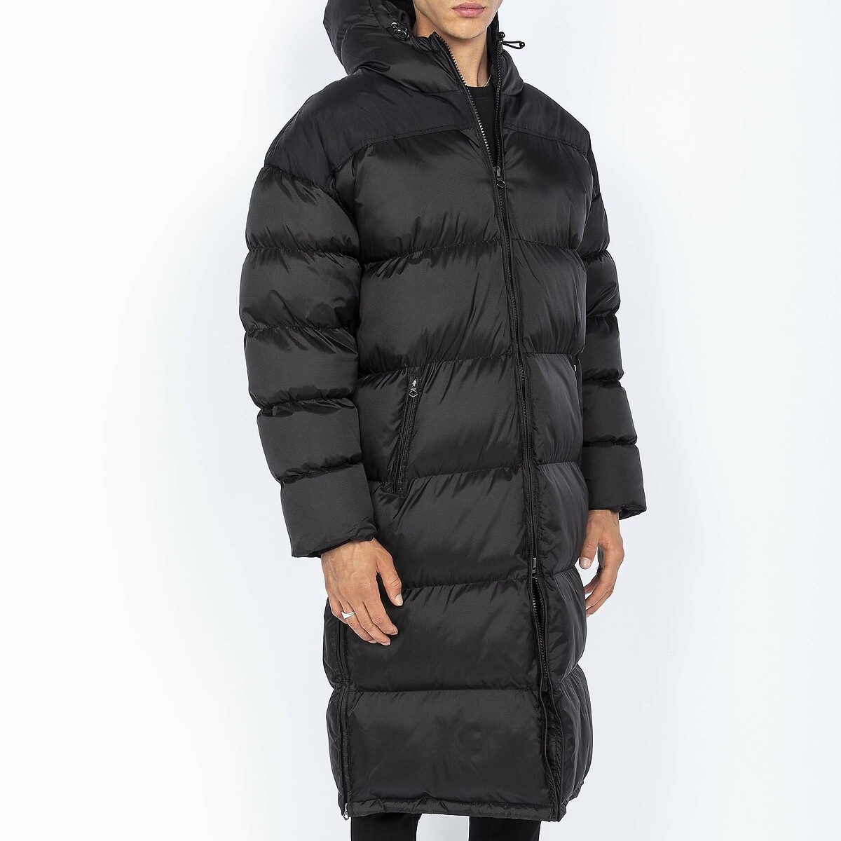 2190 Max Long Padded Jacket with Hood black/black, SCHOTT