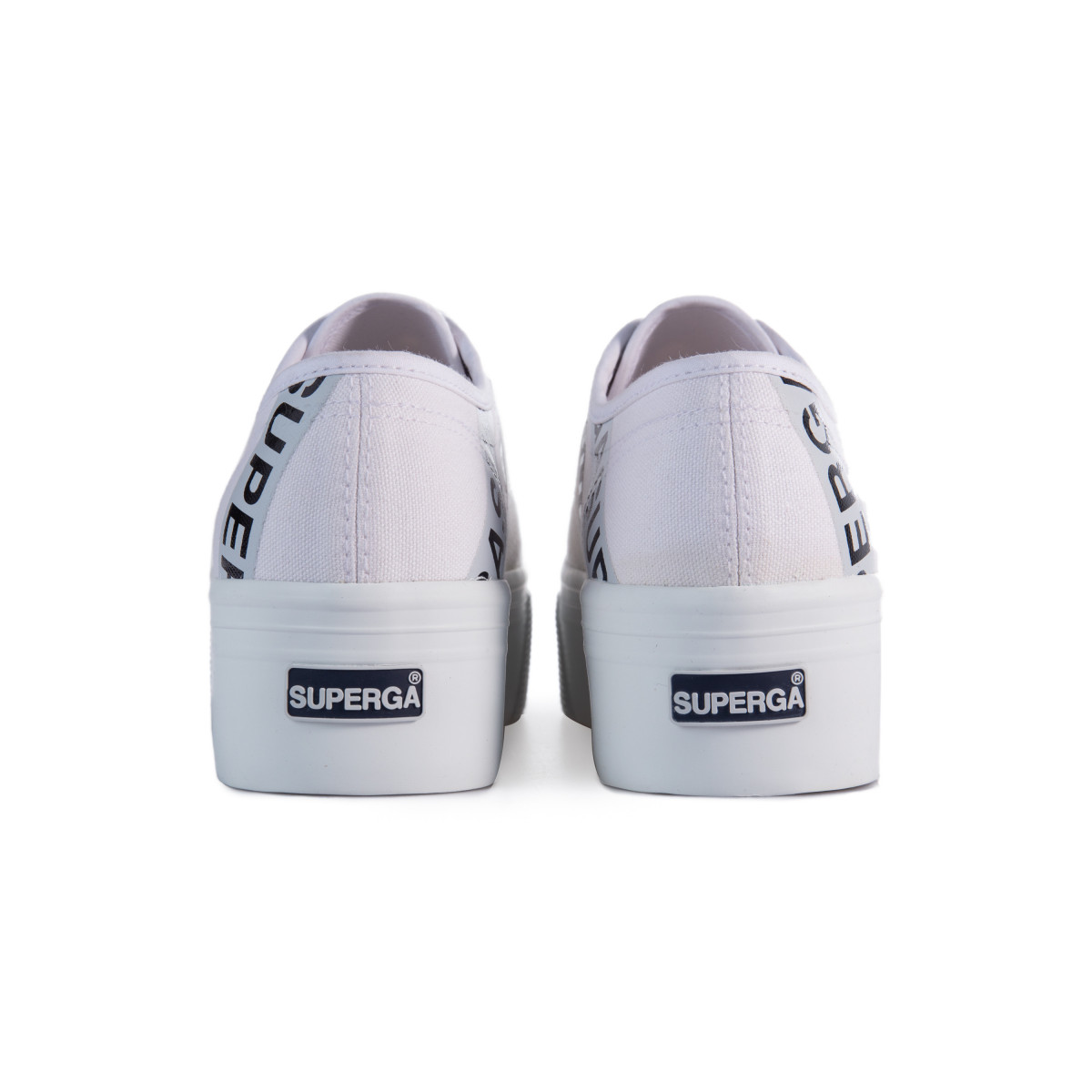 Baskets Compensées En Toile 2790, Jellygum Sole blanc, SUPERGA