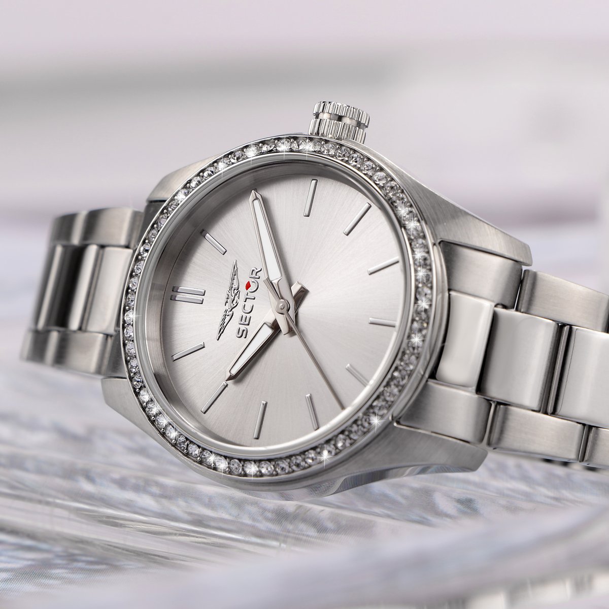 Montre 270 argent, sunray, SECTOR