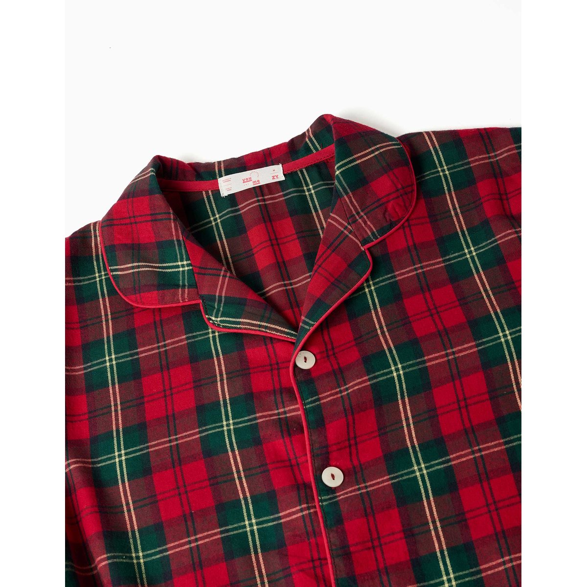 Pyjama en flanelle à carreaux You&Me multicolore, ZIPPY
