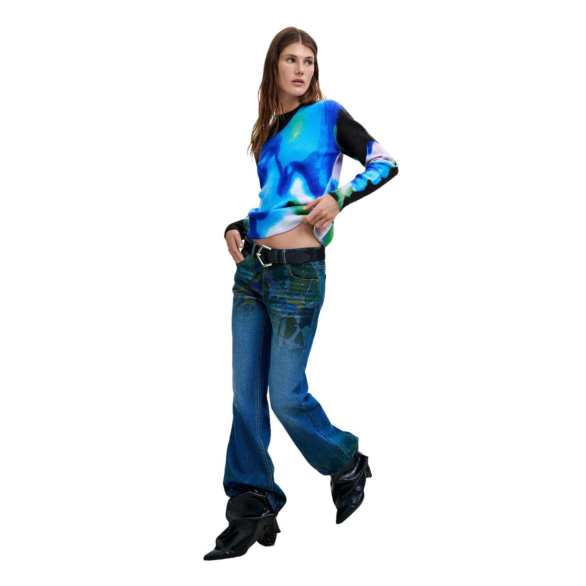 Pull imprimé M. C. Lacroix bleu, DESIGUAL
