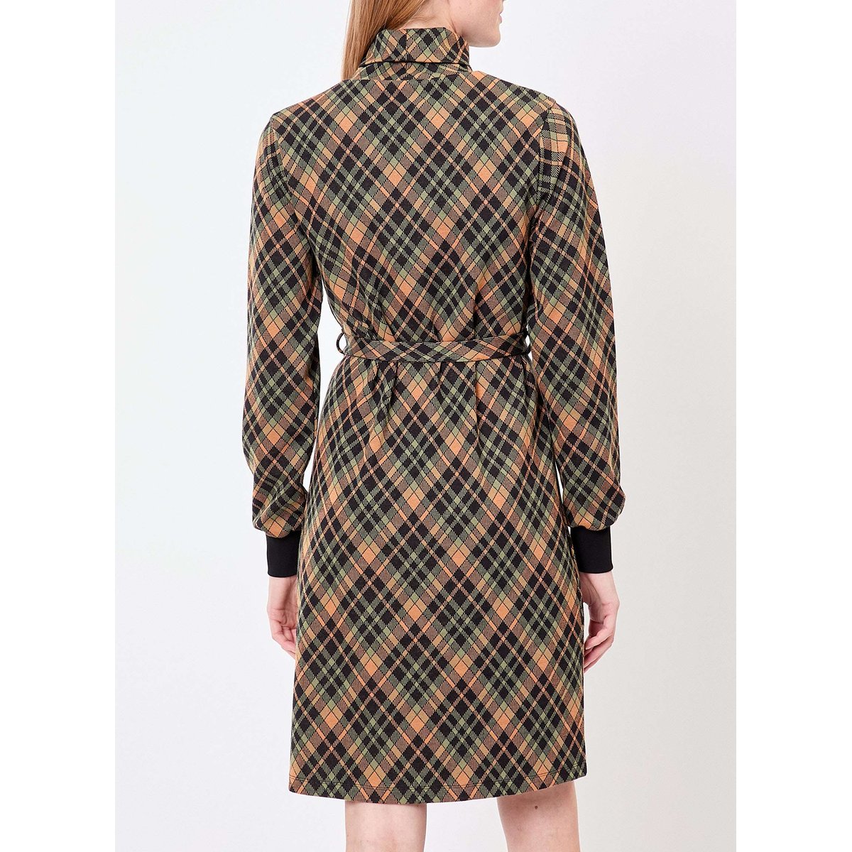 Robe en maille jacquard imprimée bio ALOE marron, PRINCESSE NOMADE