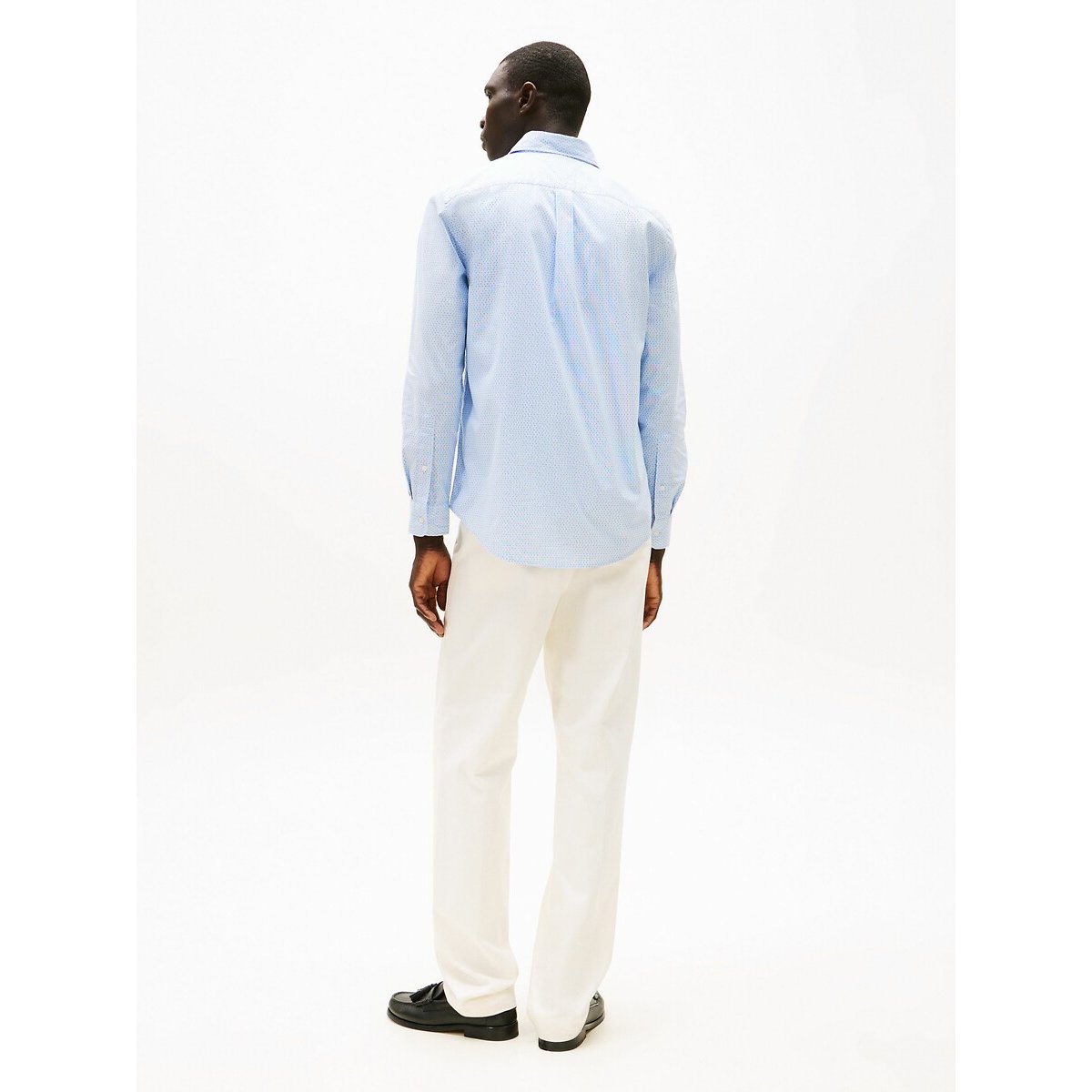 Chemise popeline imprimée bleu clair, TOMMY HILFIGER