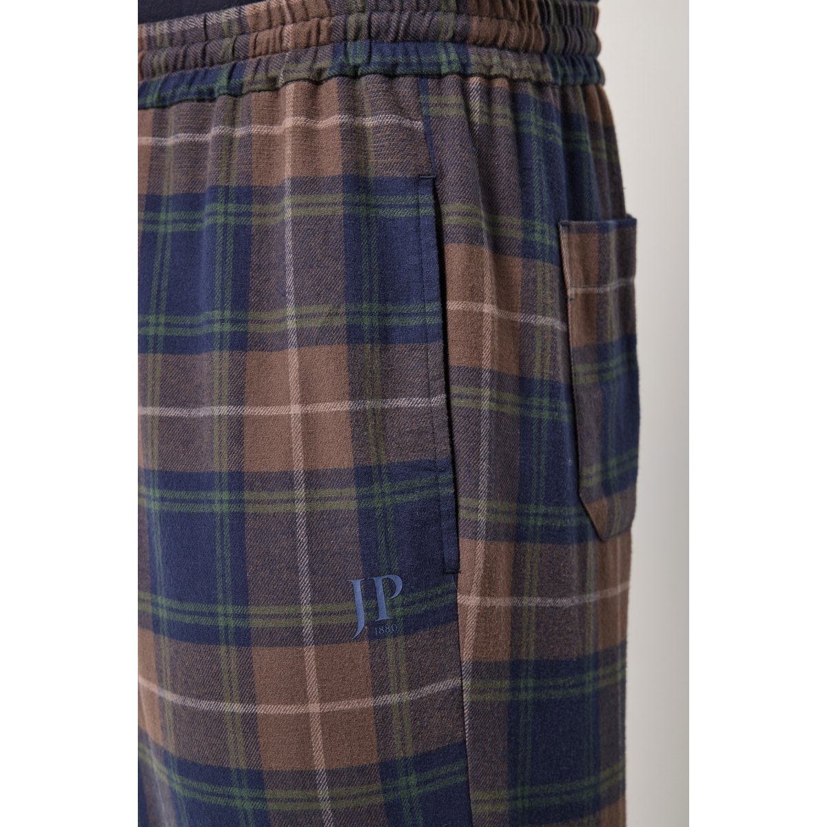 Pantalon de pyjama, flanelle à carreaux noisette, JP1880