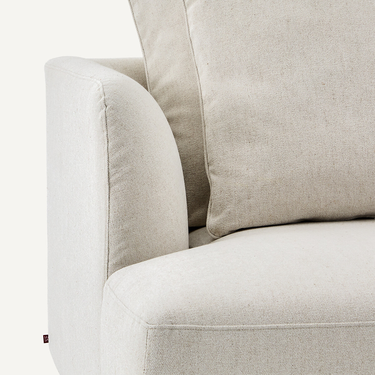 Linkes Sofa-Halbmodul, modular, aus meliertem Stoff, TIBERIO elfenbein, AM.PM