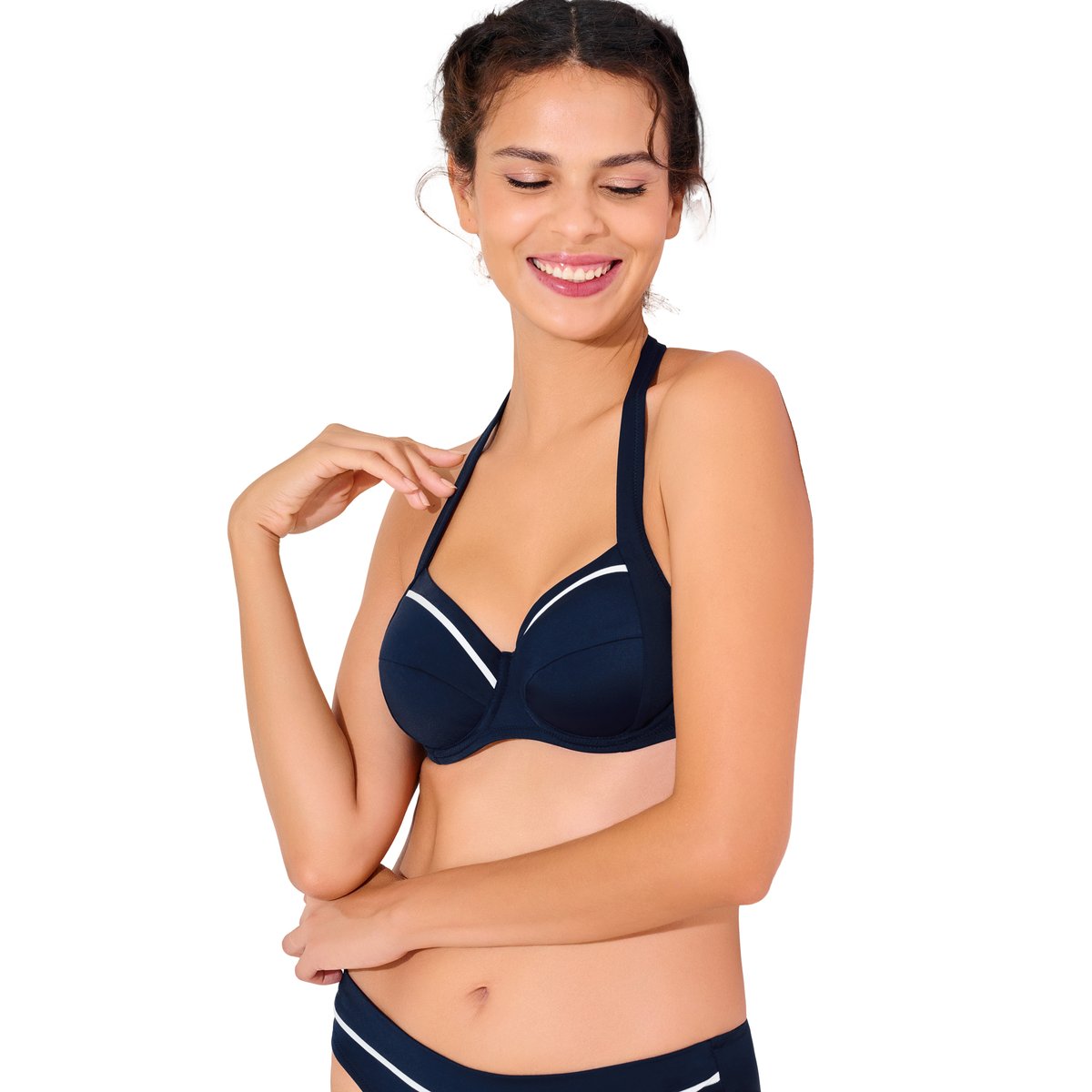 Haut maillot de bain armaturé UVITA bleu, LISCA