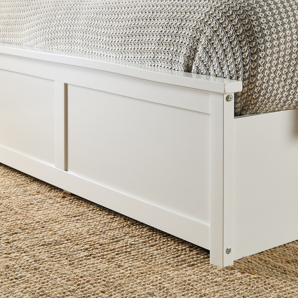 Wooden Shaker Storage Ottoman Bed white, ASPIRE
