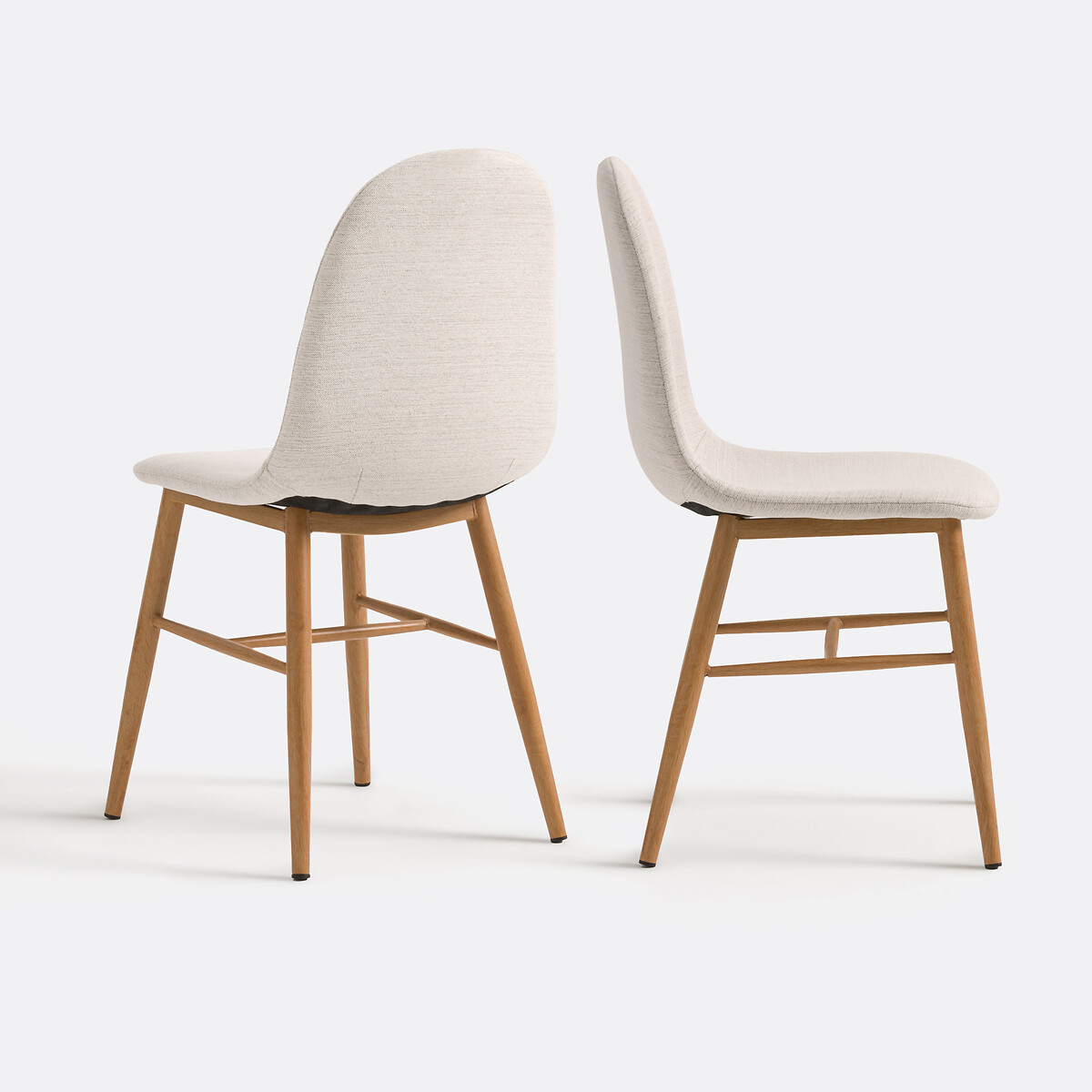 Lot de 2 chaises, tissu tramé, Polina ecru, LA REDOUTE INTERIEURS