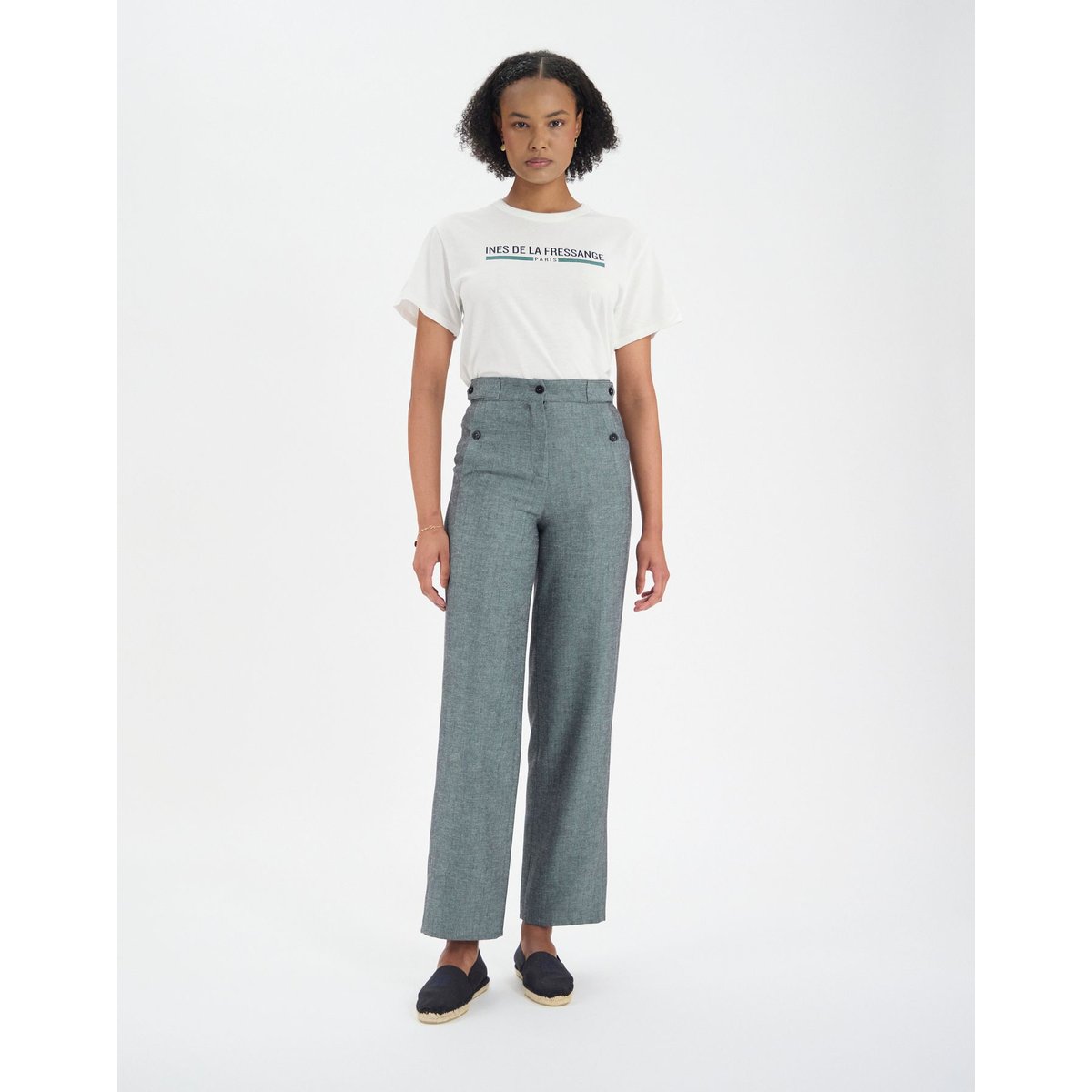 Pantalon à pinces Piotr mélangé gris multicolore, INES DE LA FRESSANGE PARIS