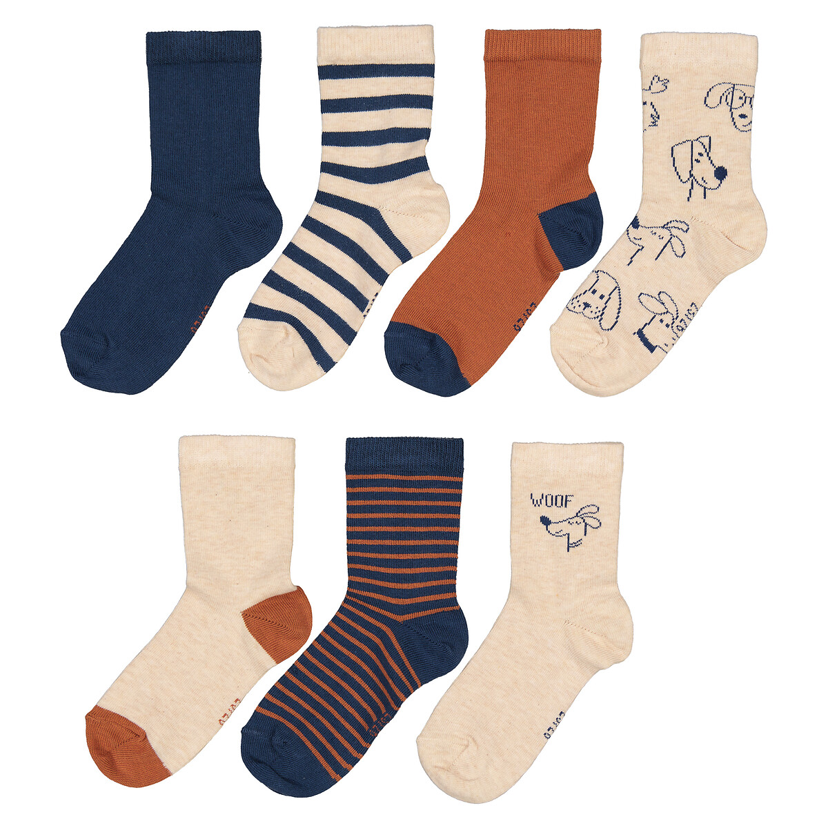 Lot de 7 paires de chaussettes multicolore, LA REDOUTE COLLECTIONS