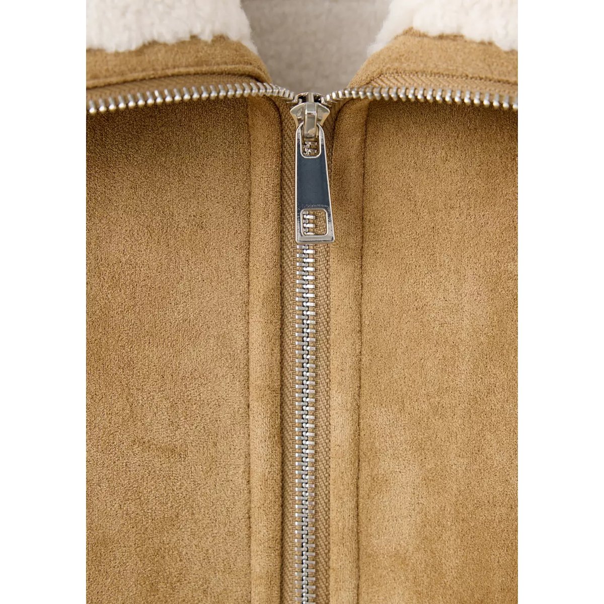 Manteau effet daim imitation mouton retourné tabac, MANGO TEEN