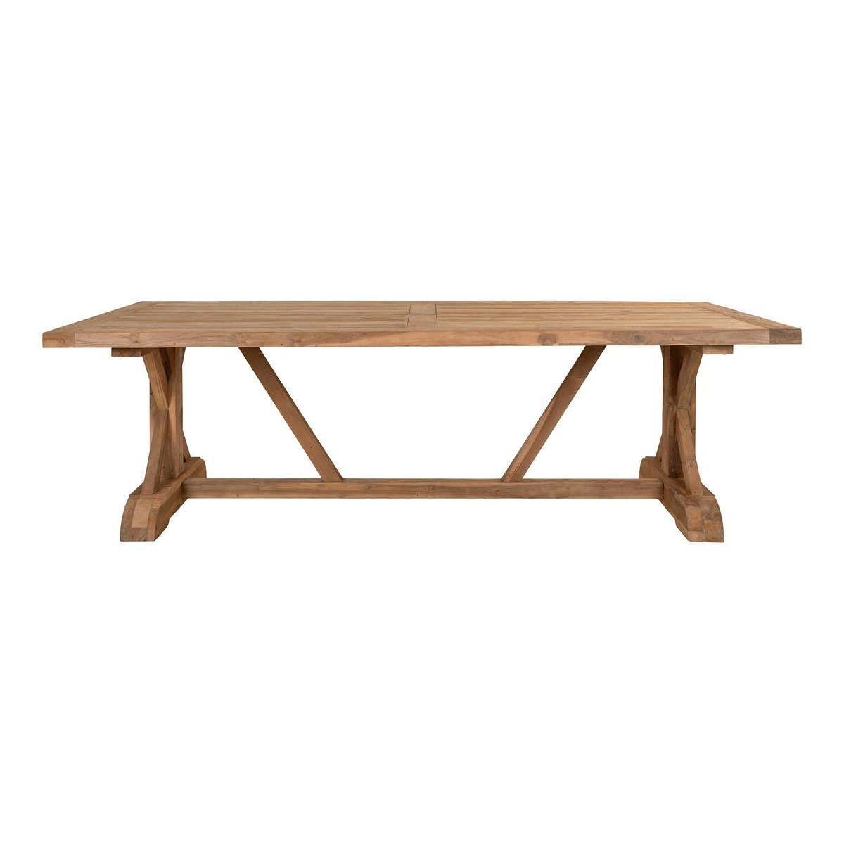 Table à manger en teck esprit campagne 240 cm BERRY bois naturel, PIER IMPORT