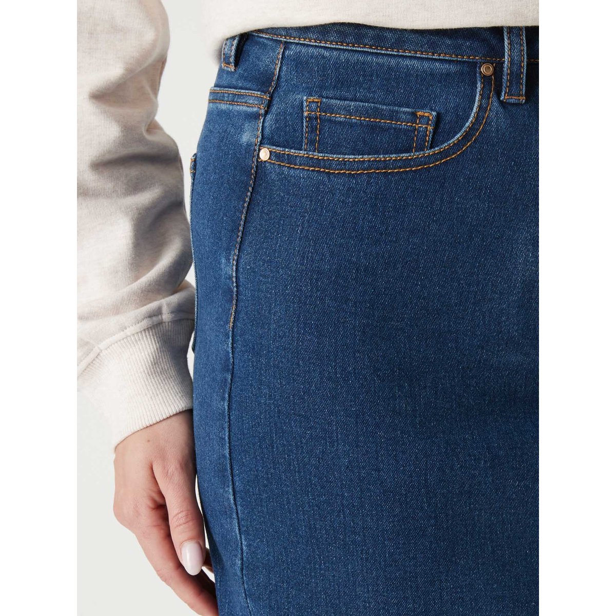 Jupe en jean denim stone, DAXON