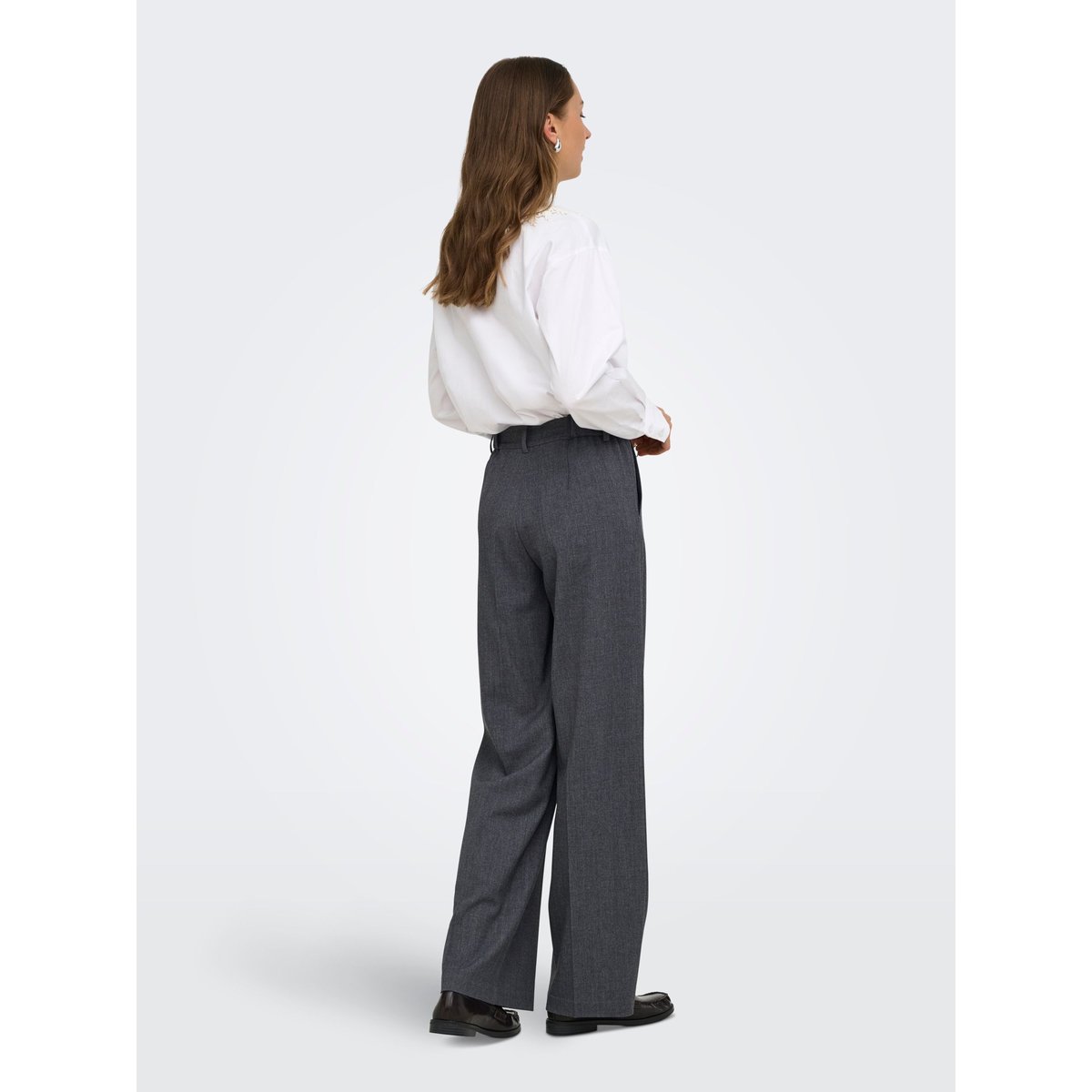 Pantalon À Jambe Large dark grey melange, JDY