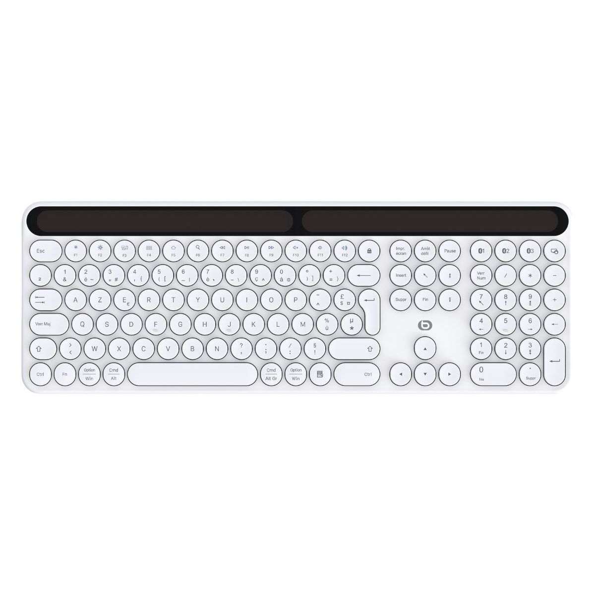 Clavier sans fil Solaire SKW Blanc couleur unique, ESSENTIEL B
