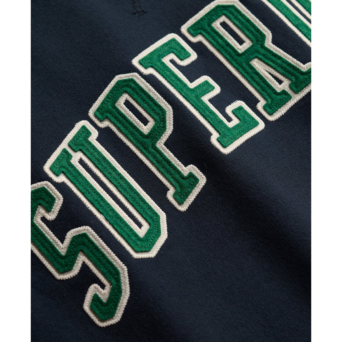 Sweat Athletic Applique Coupe Décontractée bleu marine éclipse, SUPERDRY
