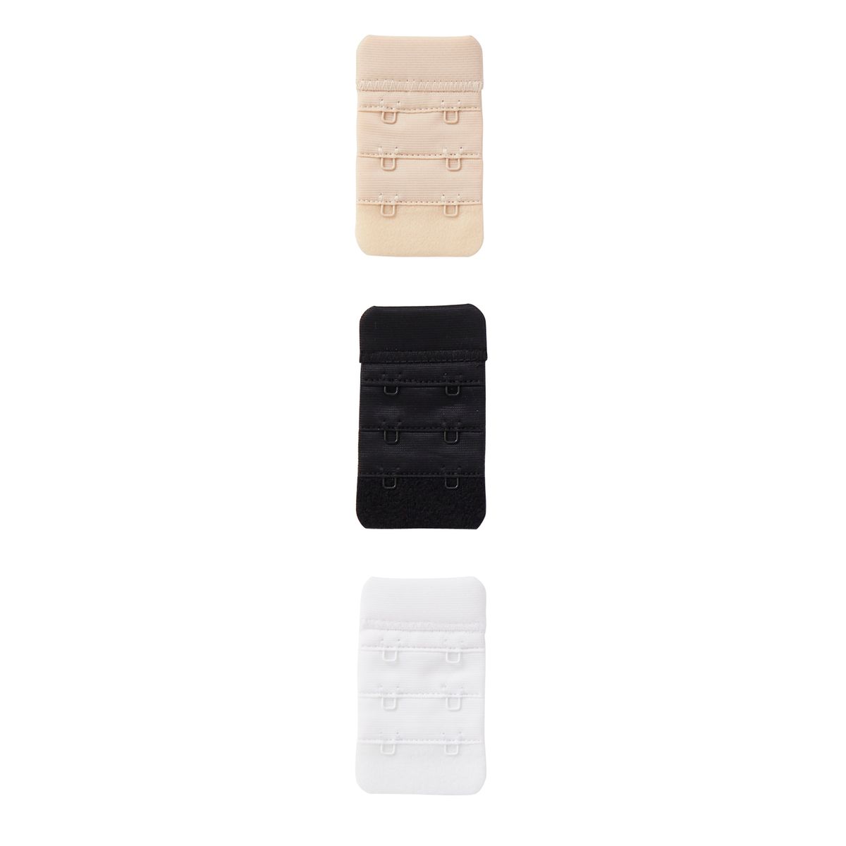3 prolongateurs de soutien-gorge d'allaitement blanc + beige + noir, VERTBAUDET
