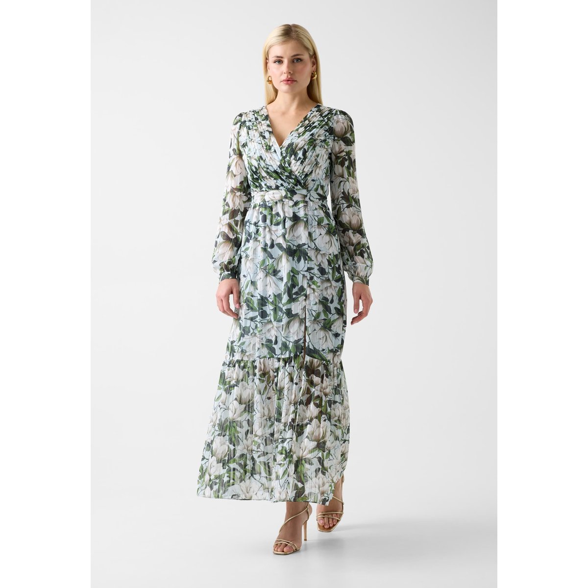 Robe Longue À Fleurs bleu floral, GUESS