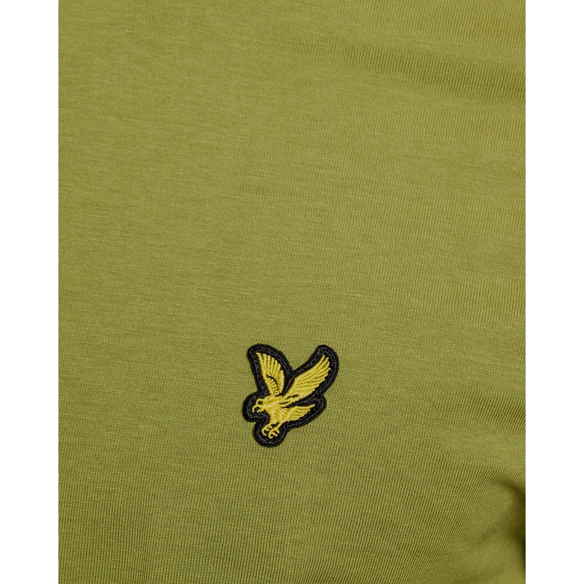 T-shirt ringer en coton col rond vert arbuste/ blanc, LYLE & SCOTT
