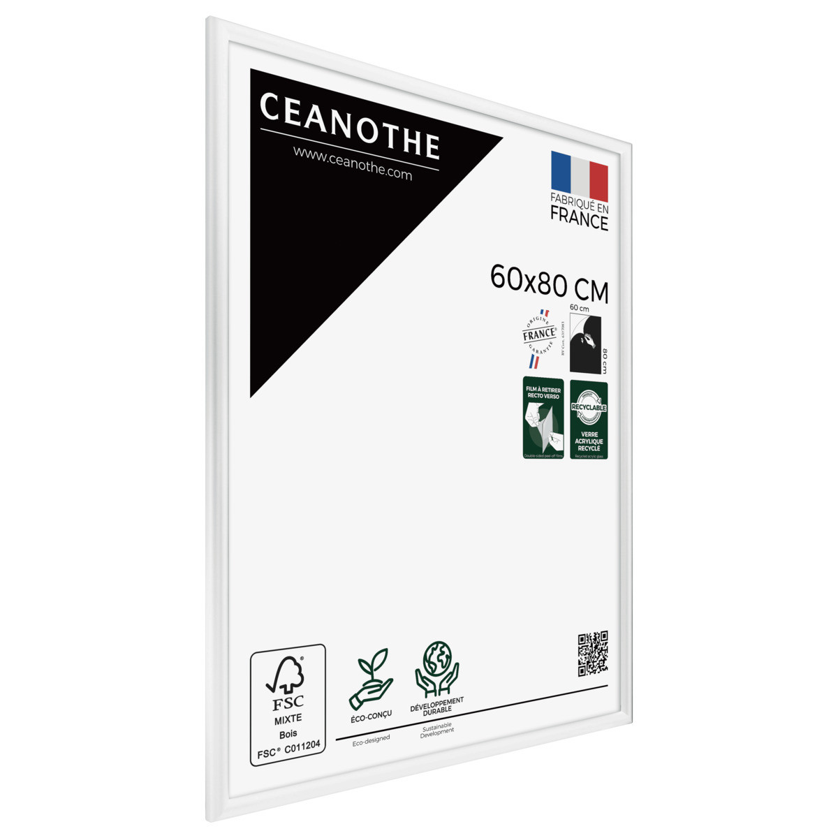Cadre Photo Exposition En Bois Massif Fsc ESSENTIEL blanc, CEANOTHE