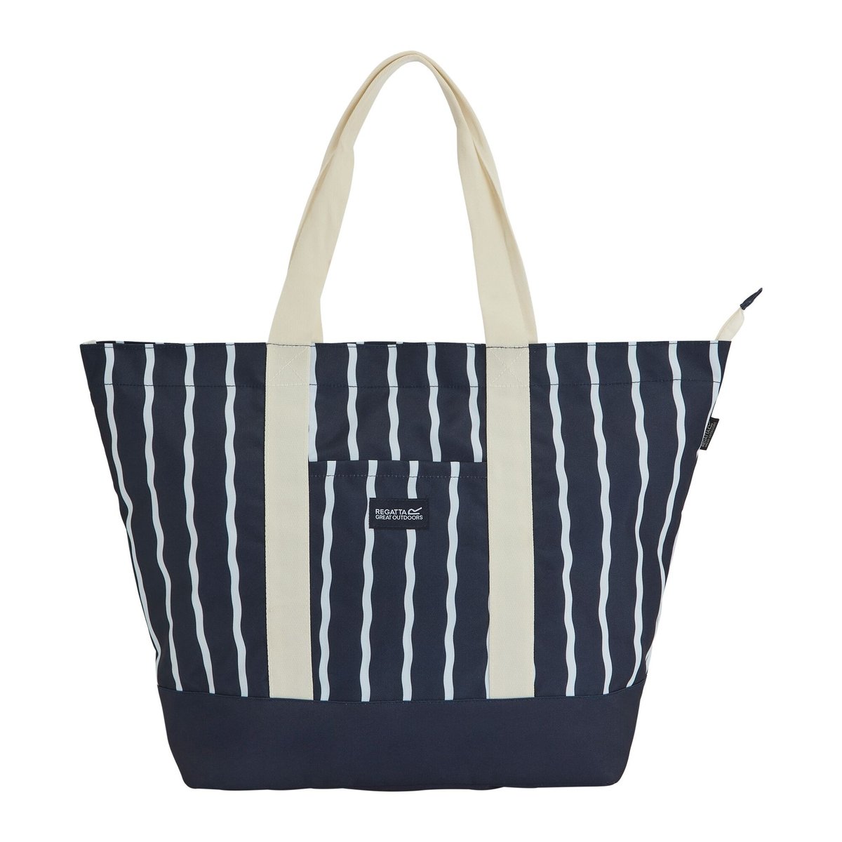Tote bag motif logo style plage BOULDER bleu marine / blanc, REGATTA