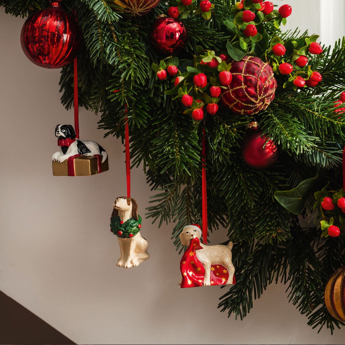 Ornements Chiens 3 Pcs NOSTALGIC ORNAMENTS couleur unique, VILLEROY & BOCH