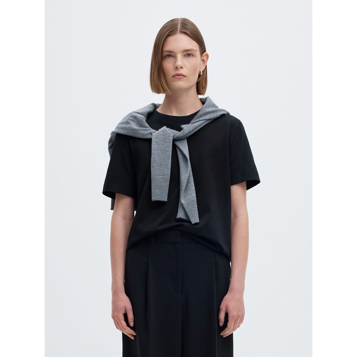 T-Shirt noir - black, SELECTED