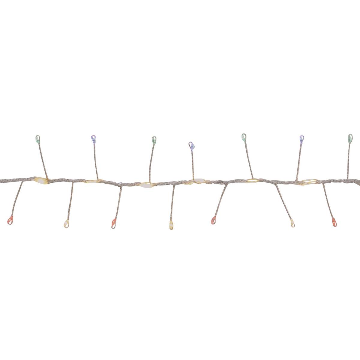 Lot de 2 guirlandes lumineuses d'extérieur 4 m 300 LED blanc froid et blanc chaud fil cuivre sur secteur multicolore, FEERIC LIGHTS & CHRISTMAS