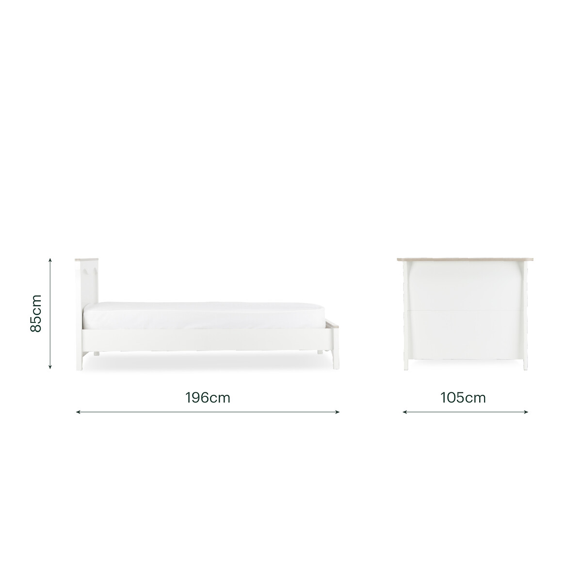 Clara Kids Bed white, CUDDLECO
