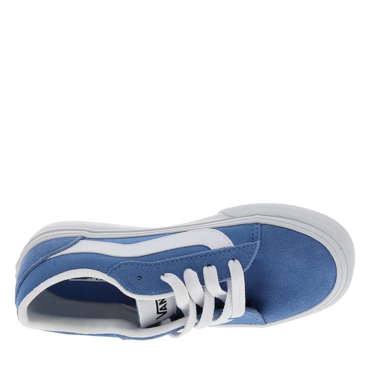 Baskets VERO LS cuir talon plat bleu, VANS