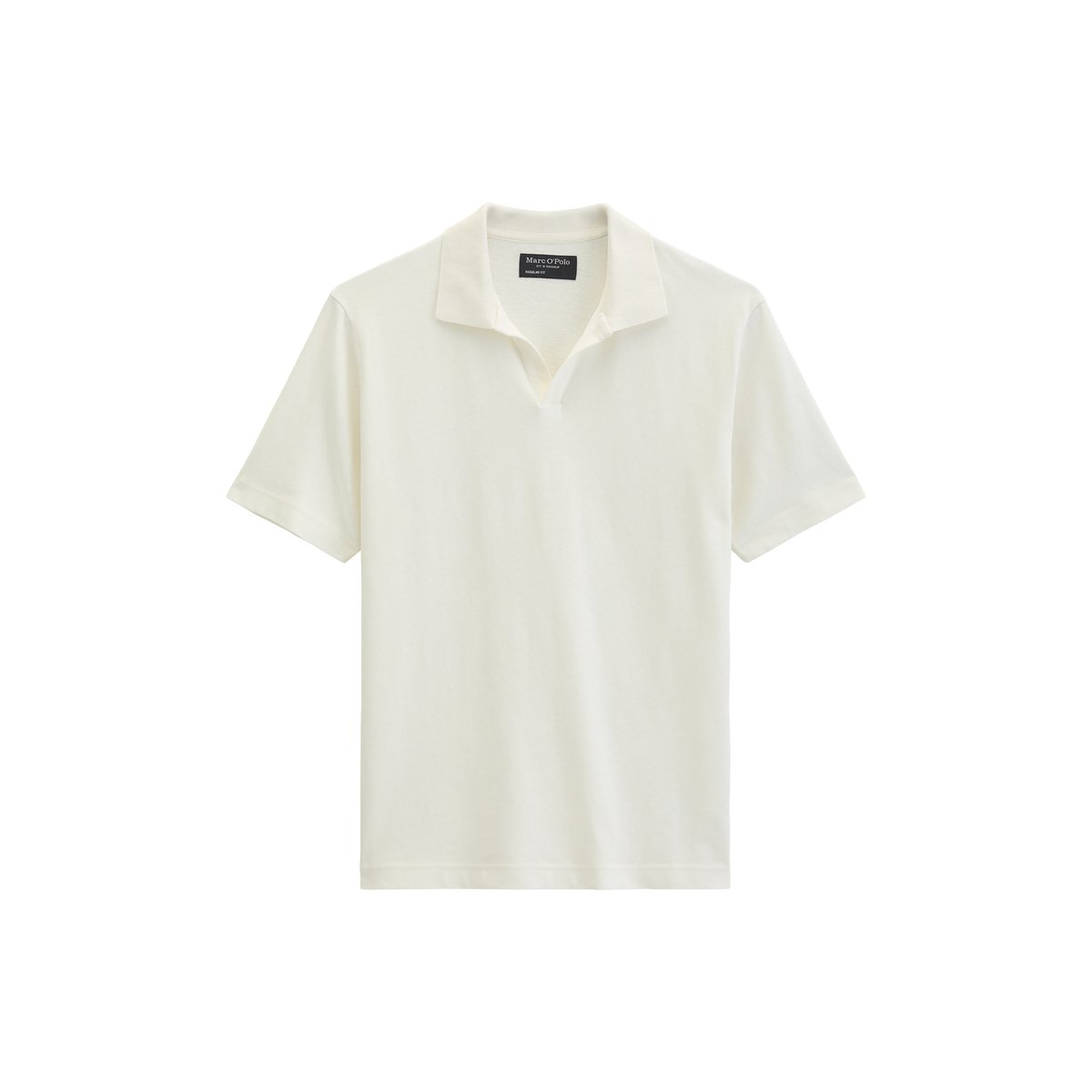 T-shirt regular en coton et lin mélangés blanc naturel, MARC O'POLO
