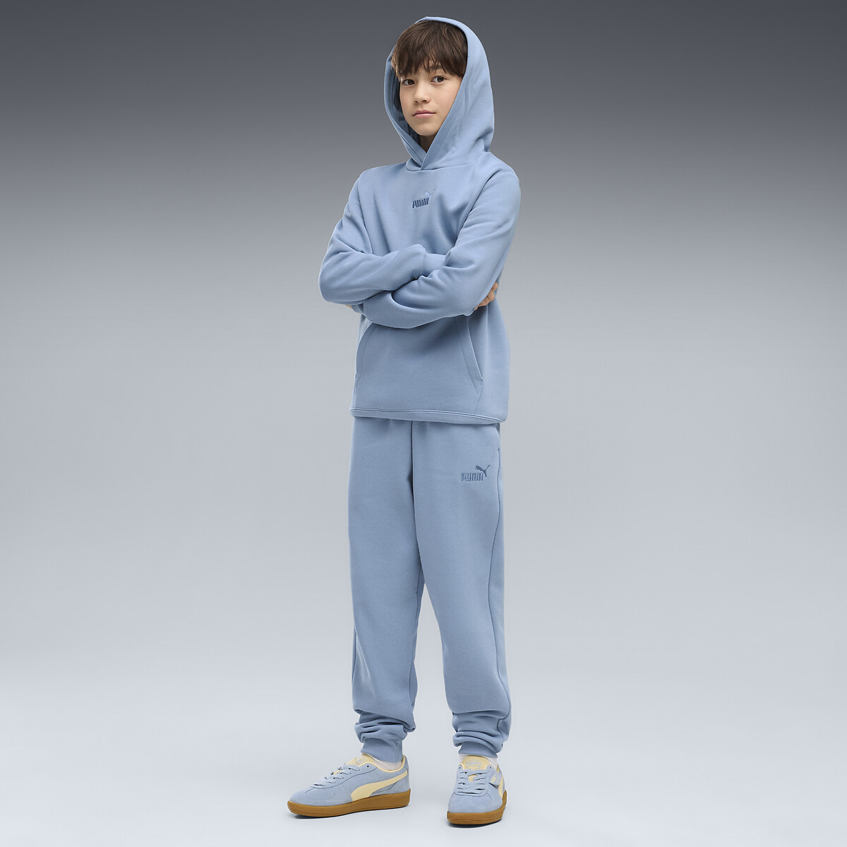 Sweat à capuche en molleton bleu, PUMA