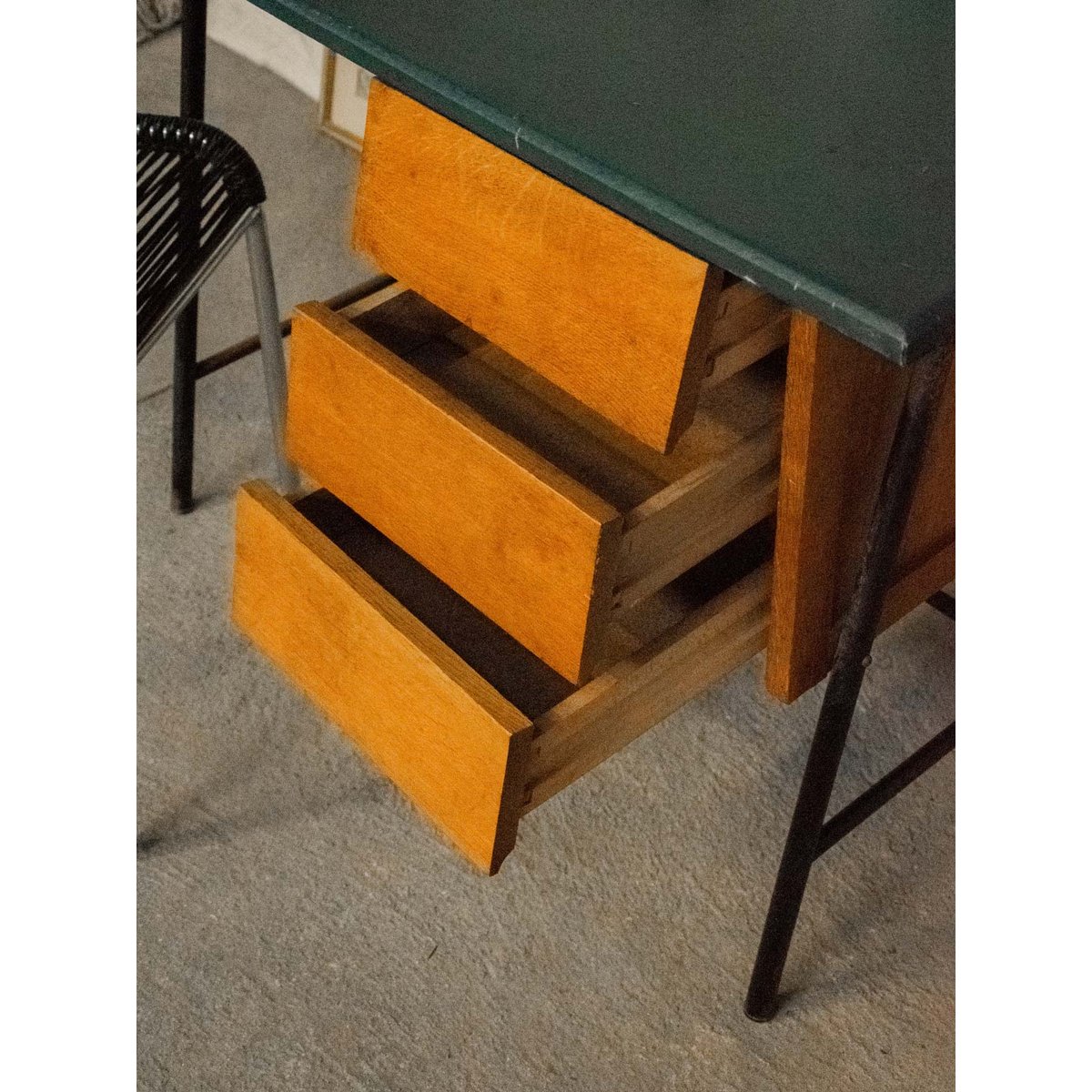 Bureau en bois Yvan N°460 - Bon état bois, DEBONGOUT