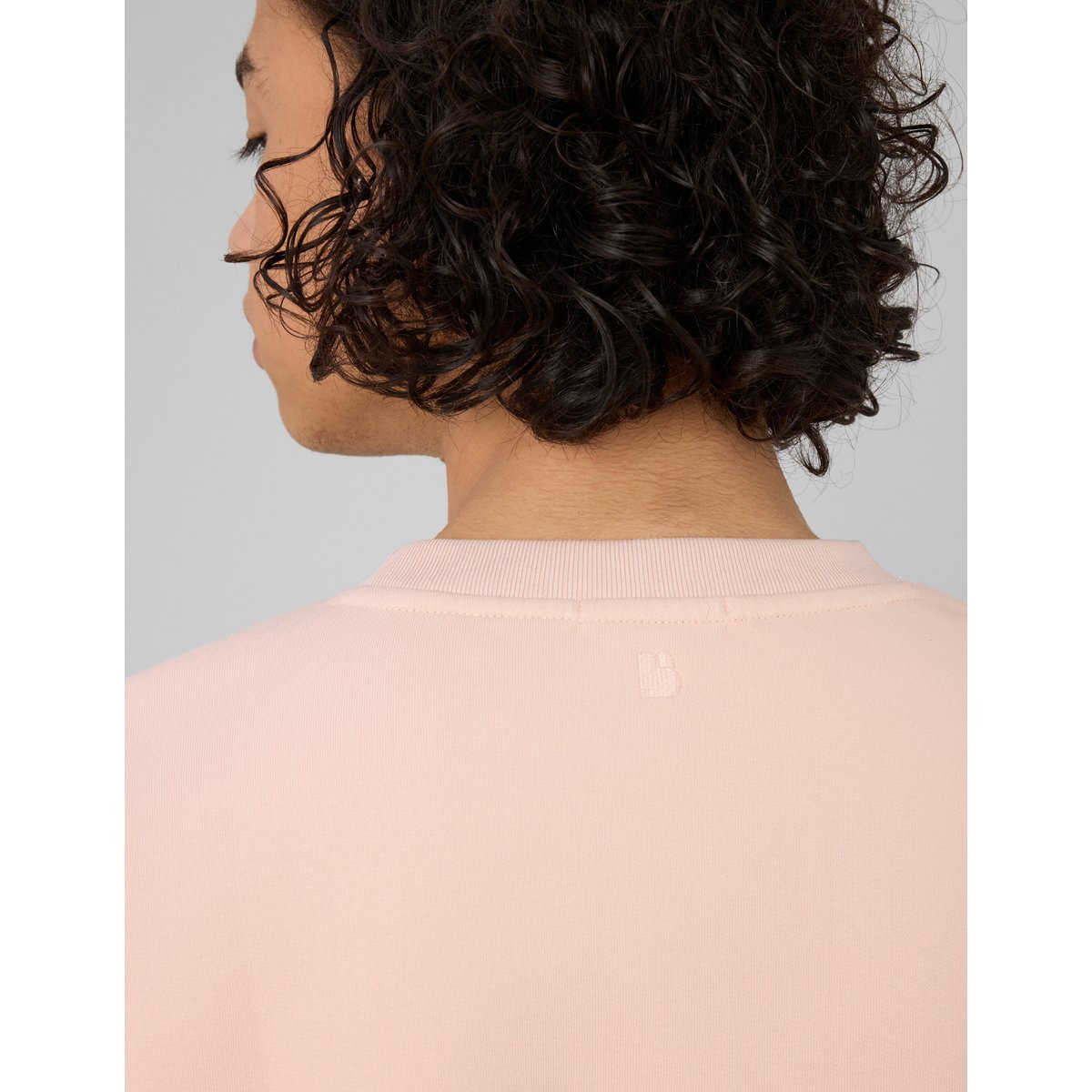 Sweat col rond rose pâle, BZB