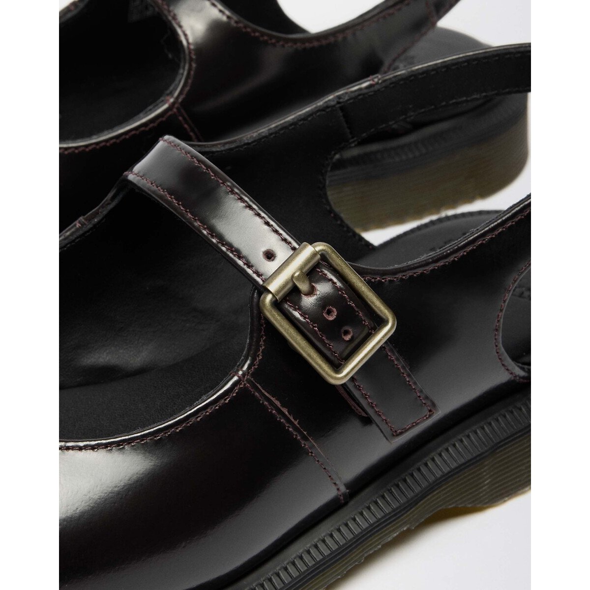 Ballerines babies Madaline en cuir Smooth rouge foncé, DR. MARTENS