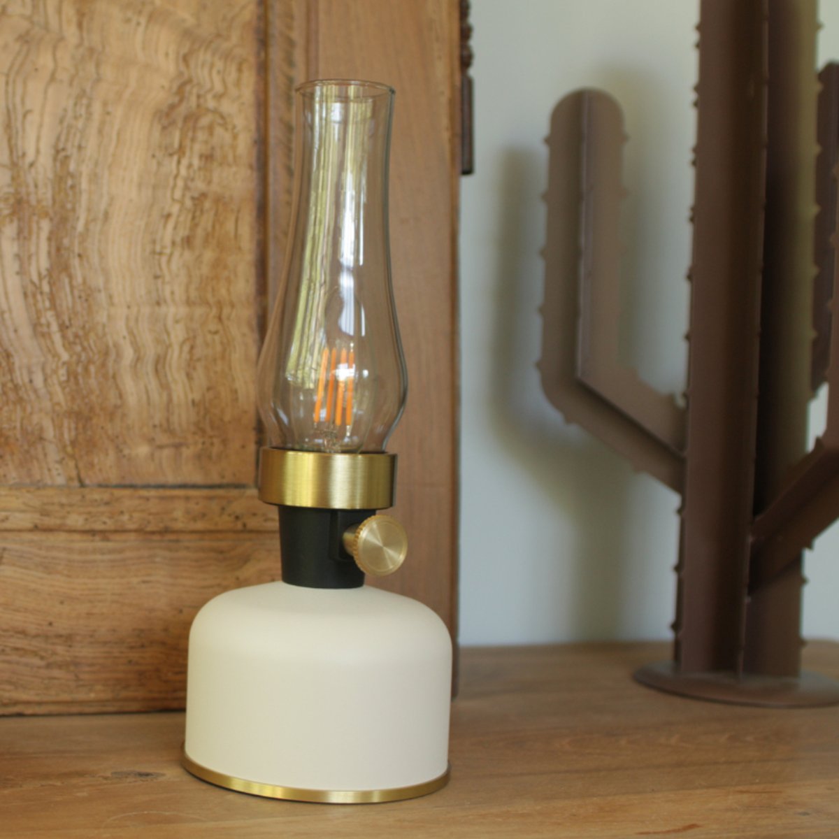 Lanterne 200 lumens en métal SABLE recharge USB couleur unique, WATT ET HOME