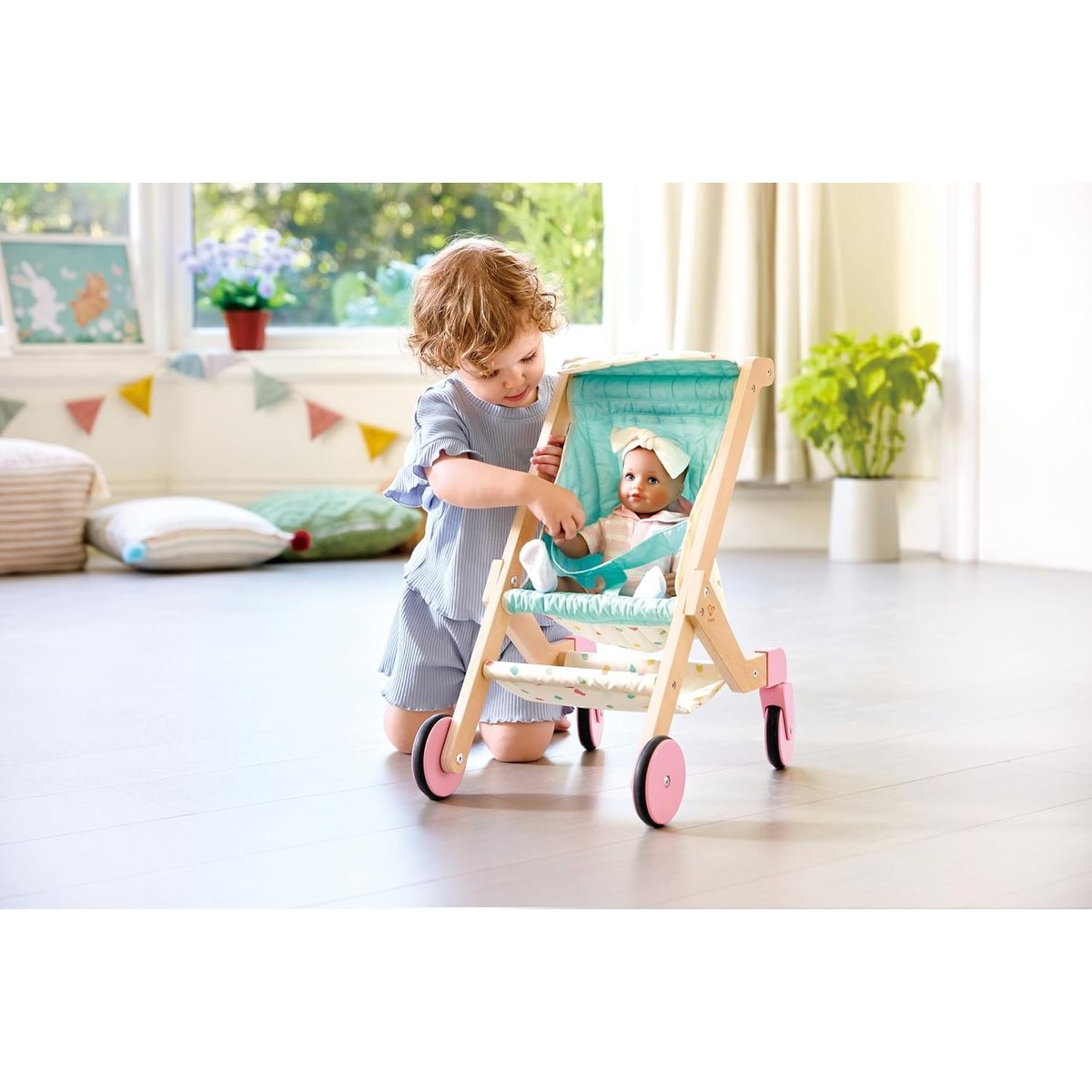 Poussette de poupée "Sweet Walks" en bois multicolore, HAPE