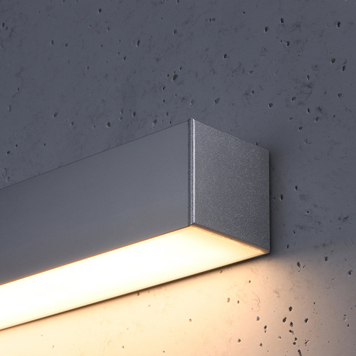 Applique murale Aluminium Gris LED 1 Pinne gris, EDEN